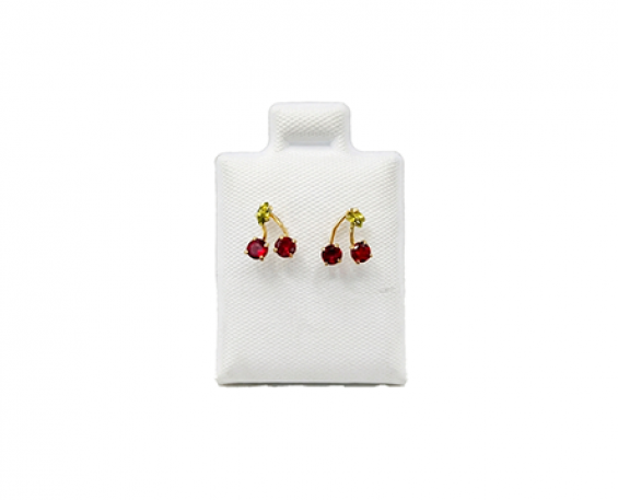 ARETES DE ORO DE CEREZAS 